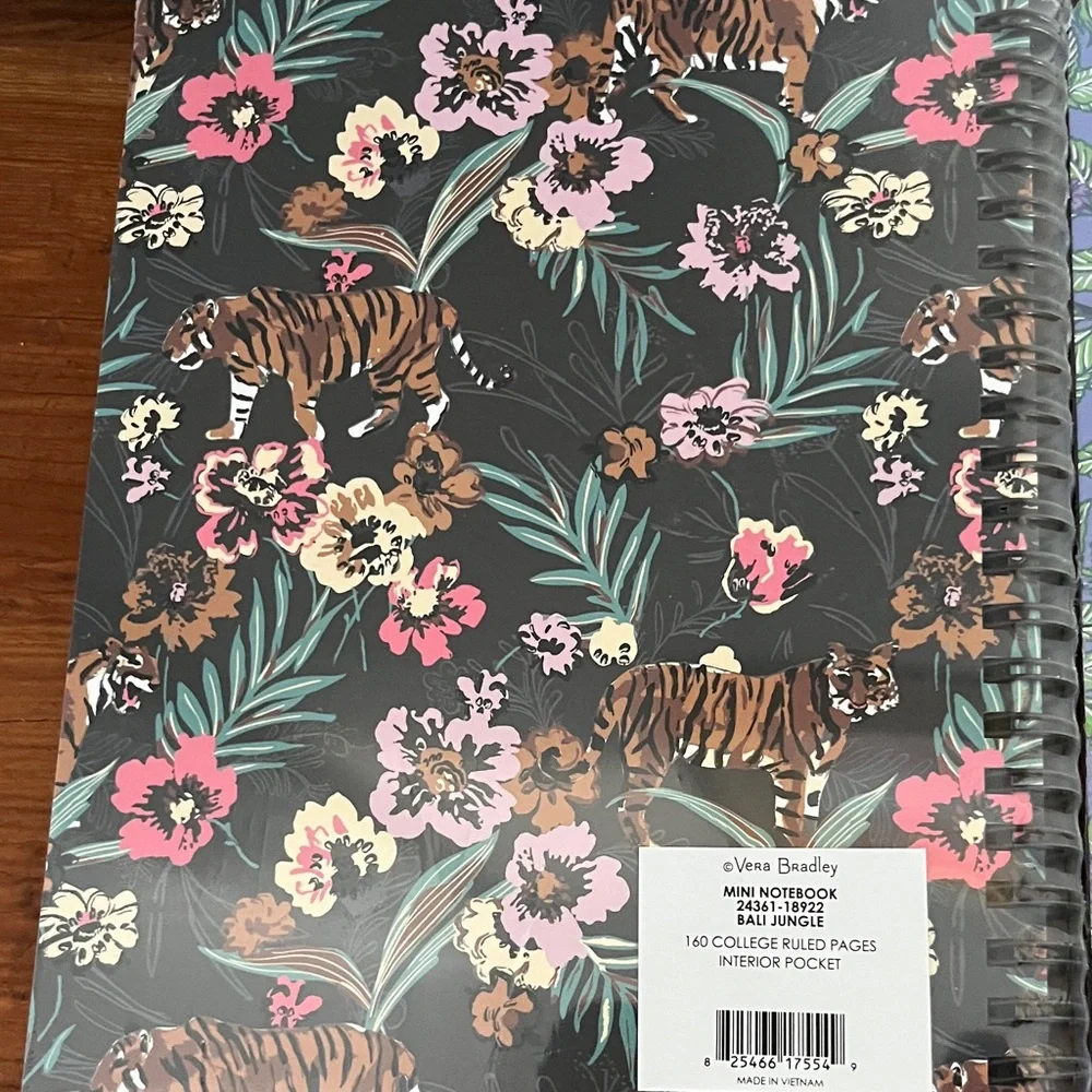 Vera Bradley Jungle and Floral Notebooks - Sloths or Tigers NIP